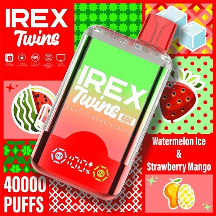 Watermelon Ice&Strawberry Mango_IREX TWINS 40K Puffs