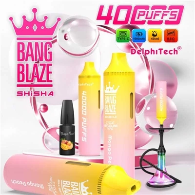 أي نوع من السجائر الإلكترونية هي Bang Blaze Shishia 40000؟