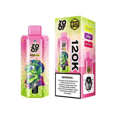 ZOOY 120K 6 IN 1 — سيجارة إلكترونية -عالية السعة يمكن التخلص منها-لتجربة مثال...