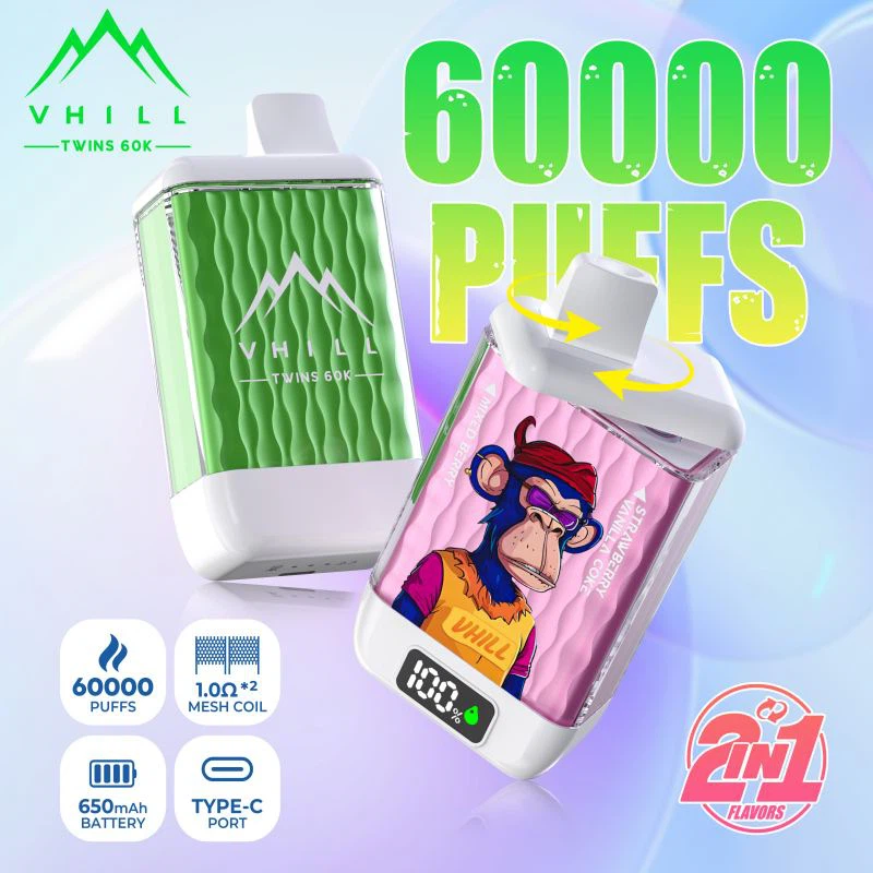 Vhill Twins 60000 في-تحليل متعمق: نموذج جديد للسجائر الإلكترونية عالية-النفخة...