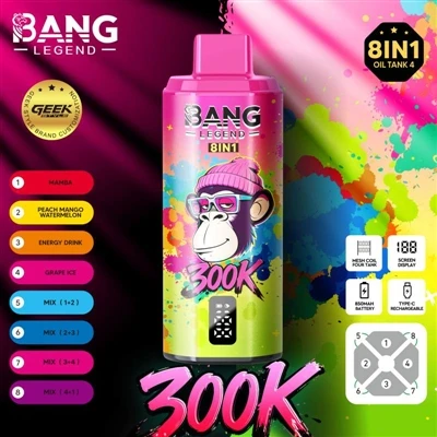 Bang Legend 300K – تجاوز حدود المتانة للسجائر الإلكترونية التي تستخدم لمرة واحدة