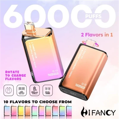 HIFANCY TWINMAX 60K — استمتع بنكهتين بما يرضي قلبك، وتذوق كل قضمة