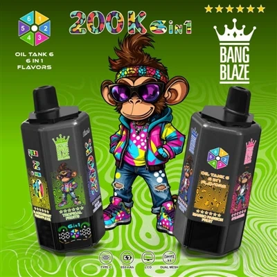 BANG BLAZE 200000 6in1: ستة نكهات في نكهة واحدة، يمكنك حقًا اللعب بها لفترة ط...