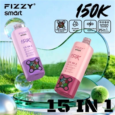 FIZZY SMART 150K 15 في 1: جهاز واحد، خمسة عشر نكهة - السجائر الإلكترونية- يمك...
