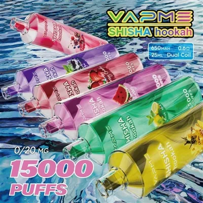 Vapme Shisha Hookah 15000: مزيج من تجربة الشيشة خفيفة الوزن والـ Vape القابل ...