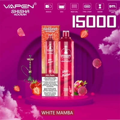 VAPEN SHISHA HOOKAH 15000: سيجارة إلكترونية عالية السعة-تضع تجربة الشيشة في جيبك