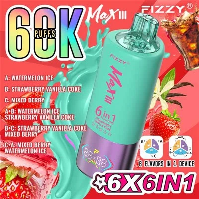Fizzy Max III 60K 6 في 1 نكهة